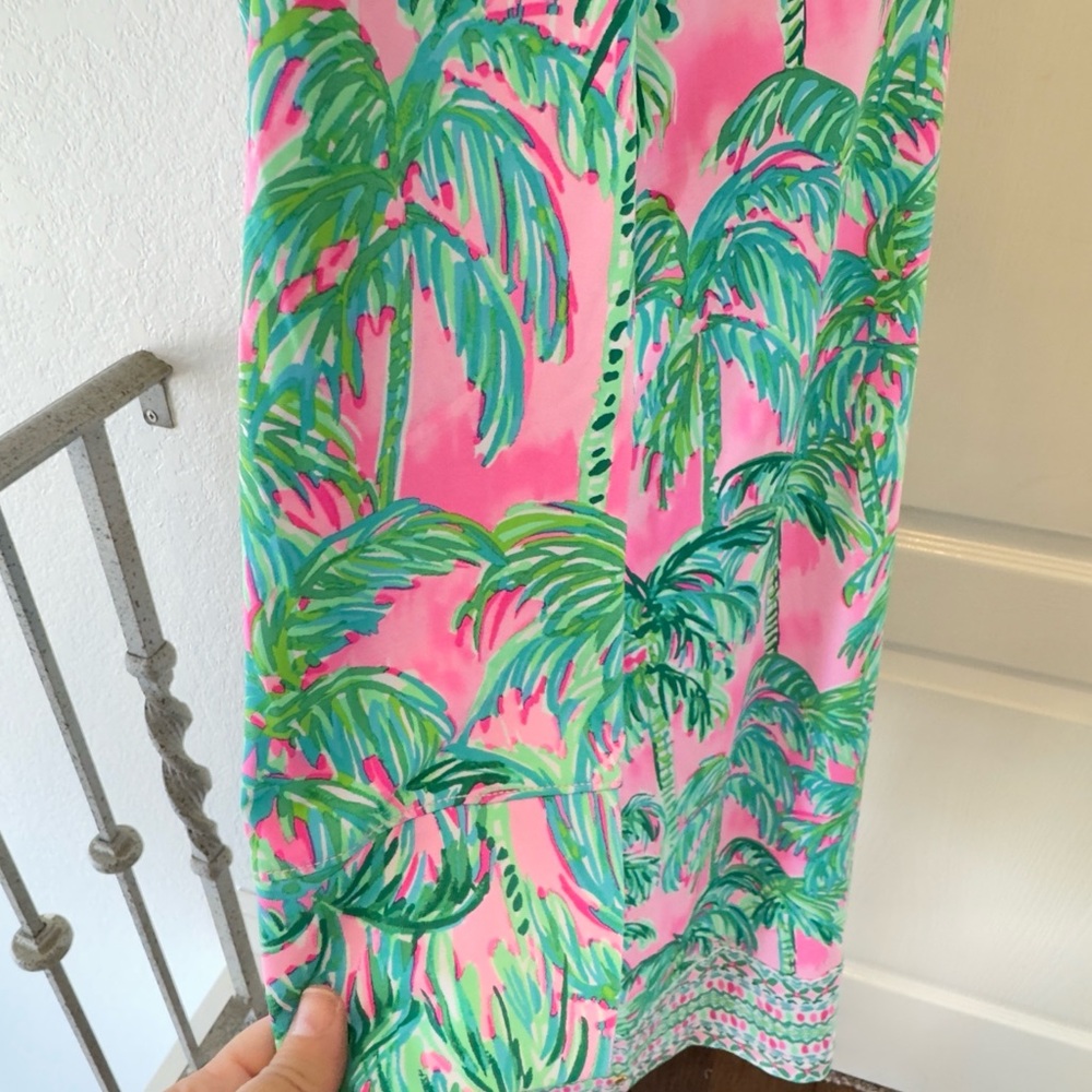 Lilly Pulitzer Sz XL Nadine Dress Botanical Green Just Wing It ChillyLilly - Picture 6 of 9